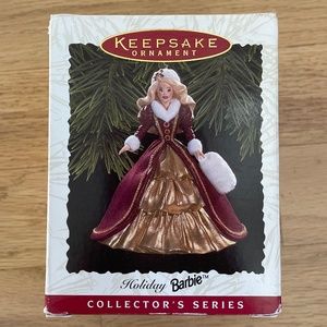 Vintage Hallmark Keepsake Ornament Holiday Barbie 1996